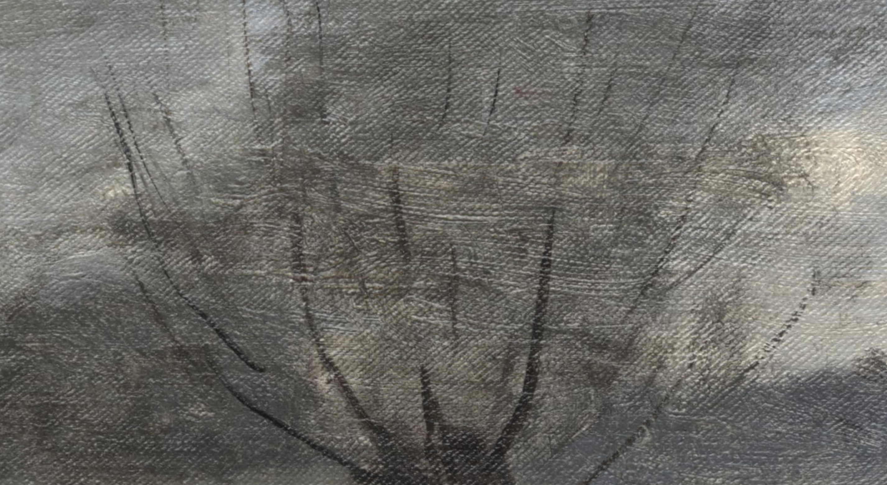 Detail from Jean-Baptiste-Camille Corot, "Palluel, Boater in the Marshes" (1871)